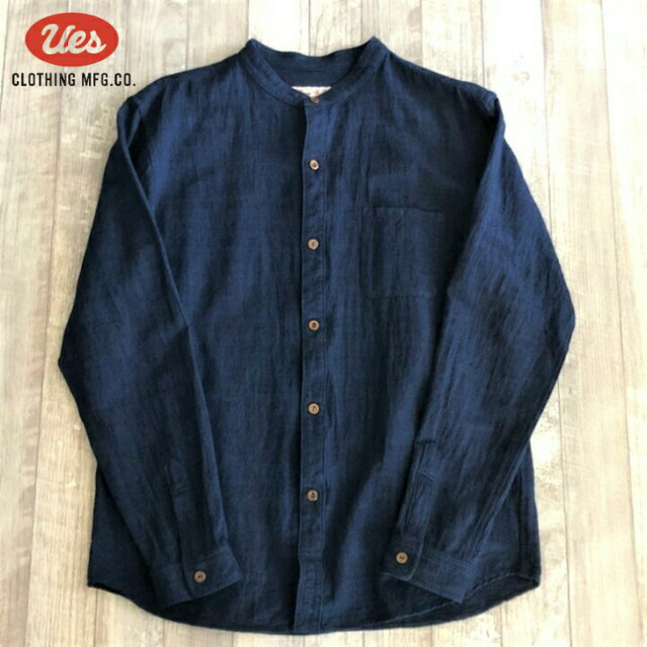 楽天市場】【UES】 インディゴバンドカラーシャツ 532202 INDIGO BAND  