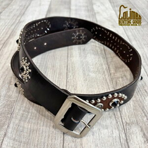 �y�R�����{�z �W���G�� �X�^�b�Y ���U�[ �x���g 40mm �s�[�i�b�c �p�^�[�� COLIMBO JEWEL STUDDED LEATHER BELT Peanuts Pattern �A�����J USA