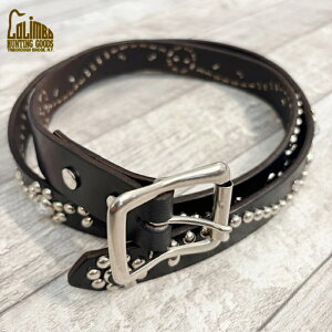 �y�R�����{�z �W���G�� �X�^�b�Y ���U�[ �x���g �t�����[ �p�^�[�� COLIMBO JEWEL STUDDED LEATHER BELT 27mmFlower Pattern �X�^�b�Y �x���g