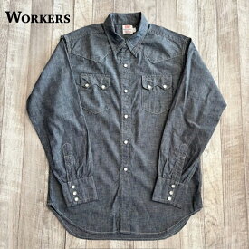 【ワーカーズ】 キャッツ ファミリー ウエスタン シャツ シャンブレー WORKERS Cats Family Western Shirt, Chambray デニムファミリー