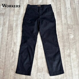 【ワーカーズ】 オフィサー トラウザーズ レギュラー インディゴ ヘリンボン WORKERS Officer Trousers Regular Type2, Indigo Herringbone