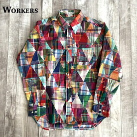 【ワーカーズ】 モディファイド ボダンダウン シャツ トライアングル パッチワーク マドラス WORKERS Modified BD, Shirt Triangle Patchwork Madras トラッド アイビー