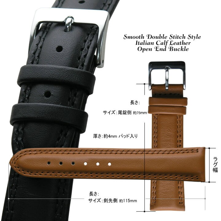 楽天市場】【送料無料】Smooth Double Stitching Italian Calf leather 