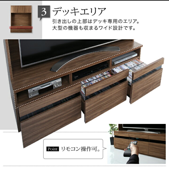 楽天市場】テレビボード テレビ台 TV台 ハイタイプ 55型 55インチ 大型 
