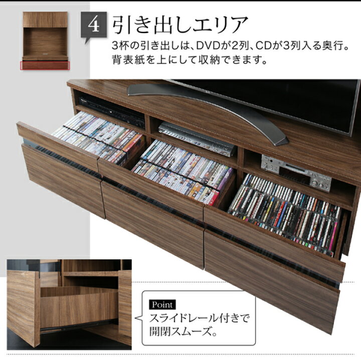 楽天市場】テレビボード テレビ台 TV台 ハイタイプ 55型 55インチ 大型 