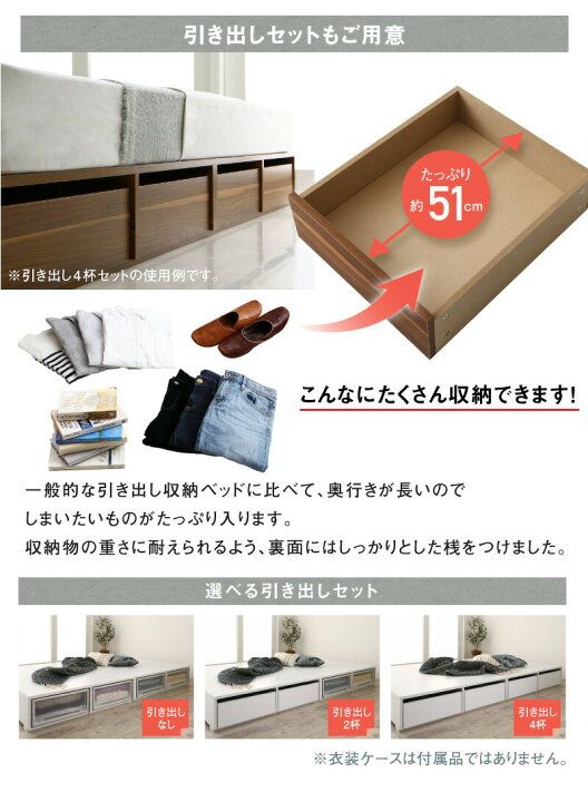 楽天市場】ベッド 収納付きベッド フィッツ フレームのみ ベット 