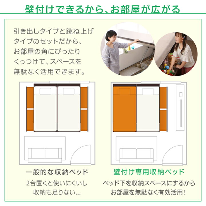 楽天市場】収納付きベッド シングルベッド セミダブルベッド 収納 収納 