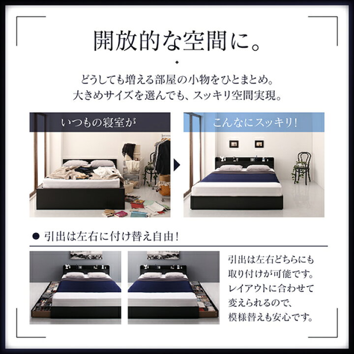楽天市場】ベッド クイーンベッド クイーン ベット ワイドキングベッド 