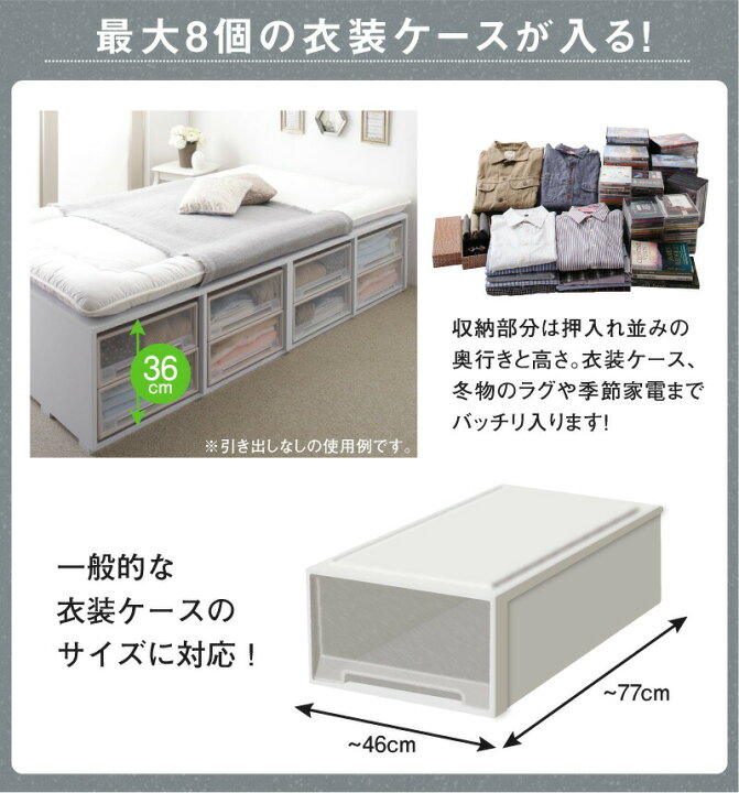 楽天市場】ベッド 収納付きベッド フィッツ フレームのみ ベット 