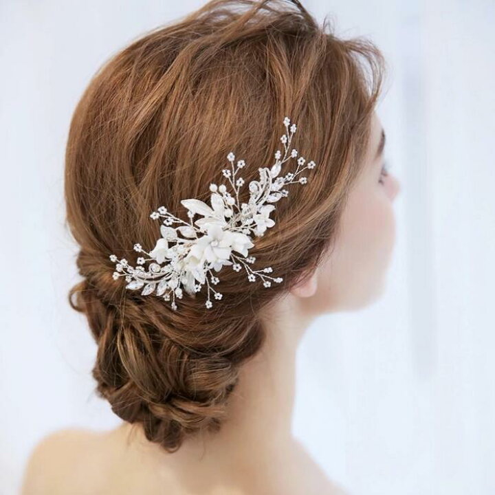 楽天市場 ランキング1位獲得 ウェディング ヘッドドレス フラワー ヘッドドレス ヘッドアクセサリー ヘアアクセサリー ブライダル 髪飾り 小枝アクセサリー ナチュラル リーフ ビジュー フラワー 花 小物 ウエディング 結婚式 二次会 和装 演奏会 卒業式 発表会 Bliss