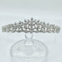 ランキング1位獲得！ ウェディング ヘッドドレス【キュービックジルコニア ノーブル フラワー ティアラ 】ヘアアクセ…