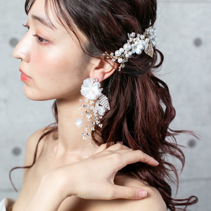 楽天市場】ウェディング アクセサリー【小枝 フラワー オーガンジー 