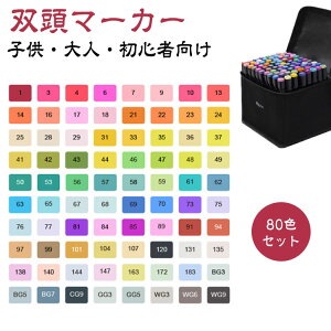 塗り絵 マーカーペン 蛍光マーカー カラーペンセット 大人 初心者 油性 アルコールマーカー イラストマーカーペン 漫画 プレゼント マンガ イラストマーカー 80色セット 小学生 練習 上級者