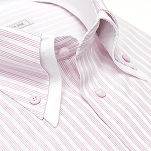 長袖ワイシャツ ドレスシャツ Yシャツ メンズ 紳士用 ビジネス ワイシャツ 長袖 ボタンダウン 2枚衿風 ピンク ストライプ 豊富なサイズ 形態安定 トップ芯加工 白 ホワイト クリスマス ギフト