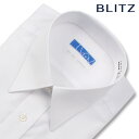 【ポイント5倍!クーポン300円OFF!~8/11 01:59まで!】 BLITZ 半袖 綿100％ ホワイト レギュラーカラー 高形態安定 ワイシャツ メンズ シャツ [ イージーケア ノーアイロン 形態安定 コットン 綿 天然素材 接触冷感 無地 ]