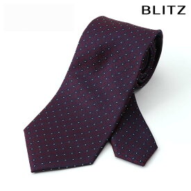 【BLITZ】 ネクタイ シルク 100％ 日本製 ワインレッド メンズ ワイシャツ スーツ おしゃれ 紳士 シンプル ビジネス 仕事 結婚式 就活 人気 ギフト プレゼント 30代 40代 50代 60代 卒業式 [M便 1/5]