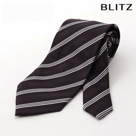 【BLITZ】 ネクタイ シルク混 グレー ネイビー ホワイト メンズ ワイシャツ スーツ おしゃれ 紳士 シンプル ビジネス 仕事 結婚式 就活 人気 ギフト プレゼント 30代 40代 50代 60代 卒業式 [M便 1/5]