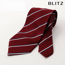 【BLITZ】 ネクタイ シルク混 ワインレッド ネイビー ホワイト メンズ ワイシャツ スーツ おしゃれ 紳士 シンプル ビジネス 仕事 結婚式 就活 人気 ギフト プレゼント 30代 40代 50代 60代 卒業式 [M便 1/5]