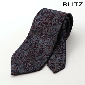 【BLITZ】 ネクタイ シルク混 グレー ブルー メンズ ワイシャツ スーツ おしゃれ 紳士 シンプル ビジネス 仕事 結婚式 就活 人気 ギフト プレゼント 30代 40代 50代 60代 卒業式 [M便 1/5]