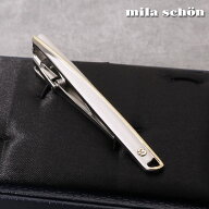 【mila schon】 ミラショーン ネクタイピン ブランド レギュラー シルバー メンズ タイバー タイピン ネ…