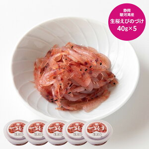 【ハッピーハロウィン サプライズクーポン配布】 静岡 駿河湾産 生桜えび のづけ 40g×5セット (200g) 丼 おつまみ 酒の肴 ごはんのお供 グルメ プレゼント お歳暮 冬の贈り物 年末年始