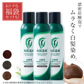 【2026福袋セット】利尻炭酸カラーシャンプー 180g×3本セット ムラなく染まる 濃密泡 / ヘアカラー 利尻昆布 白髪染め シャンプー 無添加 植物由来 カラーリング 低刺激 炭酸 敏感肌 ノンシリコン 補修 臭わない ヘア ケア 全体染め 正規品