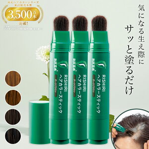 白髪用 利尻ヘアカラー スティック 20g×3本セット 無添加 ノンシリコーン ノンシリコーン ノンジアミン 白髪染め ヘアカバー ポイント用 白髪隠し 分け目カバー 生え際カバー 白髪カバー シ