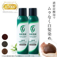 利尻炭酸カラーシャンプー 180g×2本セット ムラなく染まる 濃密泡 / ヘアカラー 利尻昆布 白髪染め シャ…