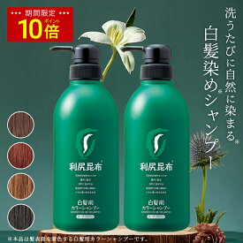 【今だけ P10倍】白髪用 利尻カラーシャンプー お徳用500ml×2本セット / ヘアカラー 利尻昆布 白髪染め シャンプー ノンシリコン ノンジアミン 無添加 部分染め 全体染め 白髪カバー 色落ち 防止 白髪 髪 男性用 女性用 簡単 楽天ランキング1位