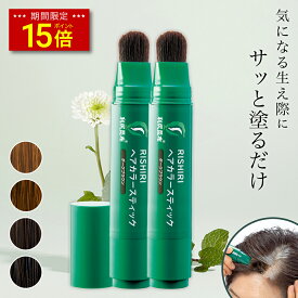 【今だけP15倍】白髪用 利尻ヘアカラースティック 20g×2本セット 気になる生え際にサッと塗るだけ 筆ペンタイプ 白髪染め 無添加 天然由来 植物由来 カラーリング ヘアカラー 頭皮に優しい 低刺激 利尻 敏感肌 ノンシリコン 生え際 白髪隠し ブラウン 正規品