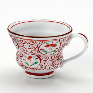 間取赤絵軽楽 マグカップ 美濃焼 ブルーム 日本製 陶器 食器 プレゼント 和食器 和風 赤絵