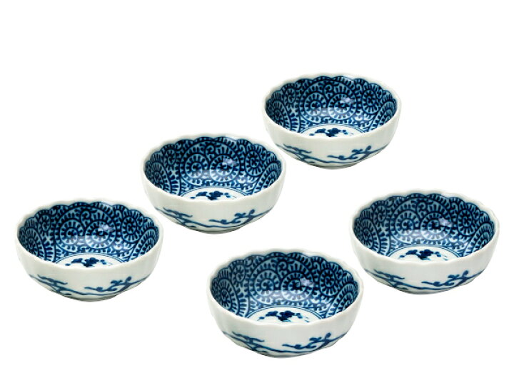 楽天市場】美濃焼 和食器 染付たこ唐草 小鉢5個組 10．5cm 