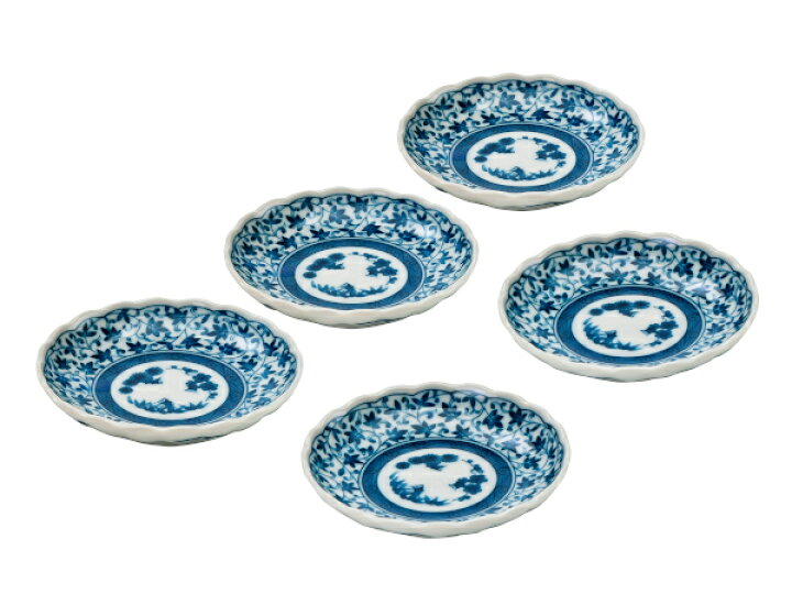 楽天市場】美濃焼 和食器 古伊万里唐草 小皿5枚組 12cm 染付 