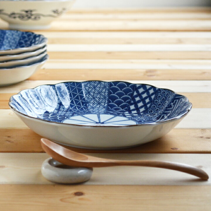 楽天市場】美濃焼 染付祥瑞 深皿 21.5cm【径21.5x高3.5cm】藍 染付 器 