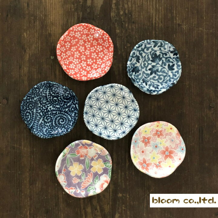 楽天市場】印判手花形箸休め小皿 6.3x1.8cm29柄よりチョイス美濃焼 敏 