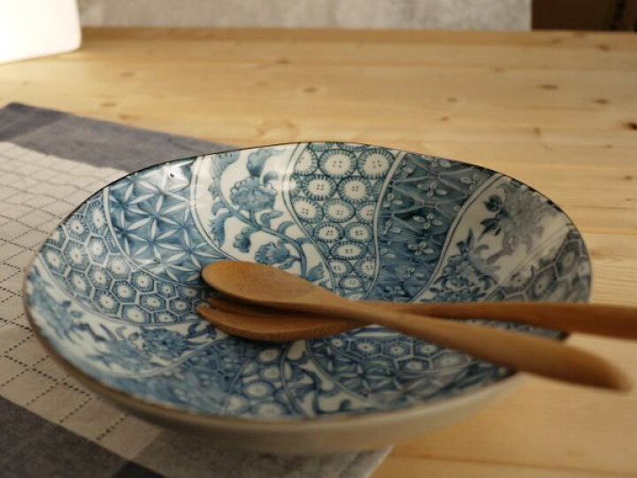 楽天市場】【単品】染付深皿21cm 祥瑞【径21x高5cm】【pasta dish 