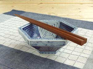 アウトレット 美濃焼 染付 六角うず文 小鉢 12x11x高5cm染付 六角 小鉢 珍味 食器 和食器 日本製