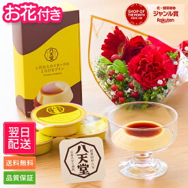 八天堂 プリン ギフト 花とスイーツ クリスマス お花 お菓子 プレゼント 花 誕生日プレゼント プレゼント スイーツ あす楽 お祝い お祝 バースデー 誕生日 記念日 プレゼント ギフト 50代 60代 70代 送料無料