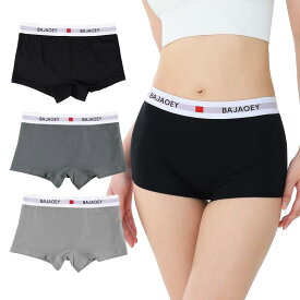 [PHOLEEY] ボクサーパンツ レディース 3枚セット綿 ショーツ レディース 快適・通気・速乾 蒸れ防止 パンティ女性の下着