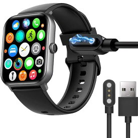 Lamshaw for HOIBAIスマートウォッチ ケーブル, USB 磁気充電ケーブル 磁気吸着 1メートル 対応 HOIBAI KW105, KW105 PRO 1.9 インチ スマートウォッチ 2025