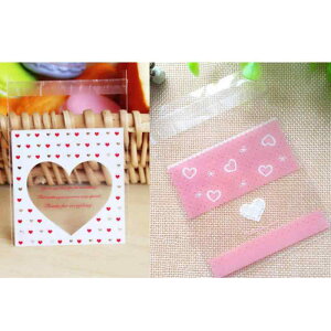 Creve Cell バレンタイン ホワイトデー ハートデザイン ラッピング袋 ギフトバッグ opp袋 チョコレート袋 キャンディバッグ お菓子袋 13×10cm