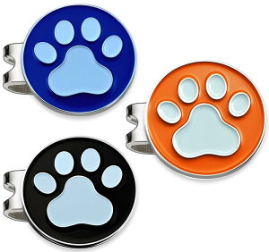 Adhere ゴルフマーカー ゴルフキャップクランプ強力磁性 両面エナメル法 ゴルフマーク かわいい歩く猫デザイン 2個入り