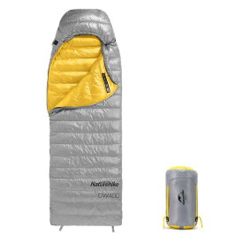 Naturehike 寝袋 ダウン 【足伸ばし可能・完全展開可能】-7.9~4.7℃ シュラフ コンパクト 超軽量 冬用 1人用 650FP 封筒型 4シーズン 防水 保温 防寒 防災用 車中泊 登山 あったか 肌触り良い アウト