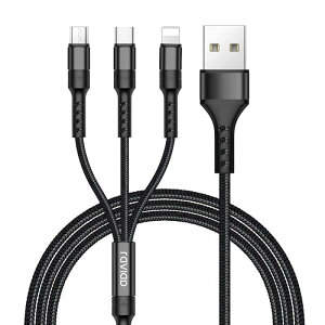 RAVIAD 3in1 �[�d�P�[�u�� USB �P�[�u�� �[�d�R�[�h USB Type C �P�[�u�� Micro USB �P�[�u�� Phone �[�d�P�[�u�� 3�䓯�����d�\ Phone Android �^�C�vC Galaxy Kindle ���S�@��Ή�