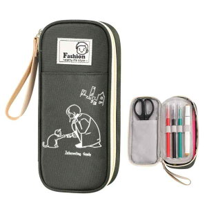 筆箱、ペンケース オックスフォード布、筆箱 大容量、4層分類、きちんとしていて乱雑ではない、立つペンケース、筆箱は小学生、中学生、高校生、大人などに適しています。