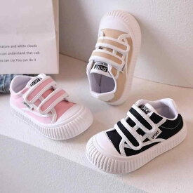スニーカー キッズ キャンバスシューズ 子供靴 女の子 男の子 ベビー 滑り止め 履きやすい マジックテープ 柔らかいソール 通気性 耐摩耗 通園 通学 普段履き カジュアル 春秋