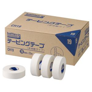 ニチバン バトルウィンテーピングテープ(非伸縮タイプ) 1.9cm×12m CH19 1箱（24巻入） 【正規品】