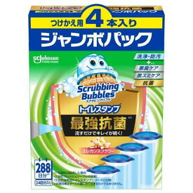 【10個セット】 スクラビングバブル トイレスタンプ 最強抗菌 エレガンスフラワーの香り 付け替え(38g×4本入)×10個セット 【正規品】