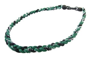 三つ編みスポーツネックレス スポーツに最適!金属アレルギーフリー 軽量設計 ゲルマニウム チタン 快適な着け心地 耐水性抜群 洗濯可能 野球・サッカー・ゴルフ・ジョギングなどあらゆ