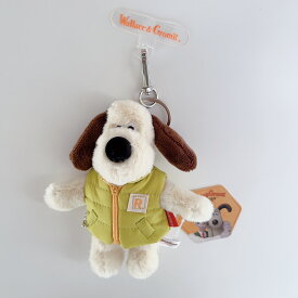 韓国限定 グルミット ダウンベスト付き ぬいぐるみ キーホルダー キーリング 　キーホルダー　スマホ　フォンタブ　スマホストラップ　スマホショルダー　ひつじのショーン ウォレスとグルミット マスコット 洋服 服 アウター　インスタ　インスタグラム